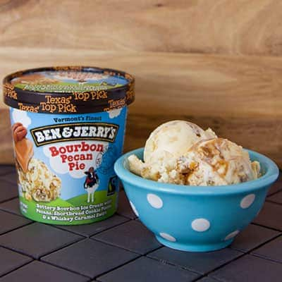 Pint of Ben & Jerry's Bourbon Pecan Pie ice cream