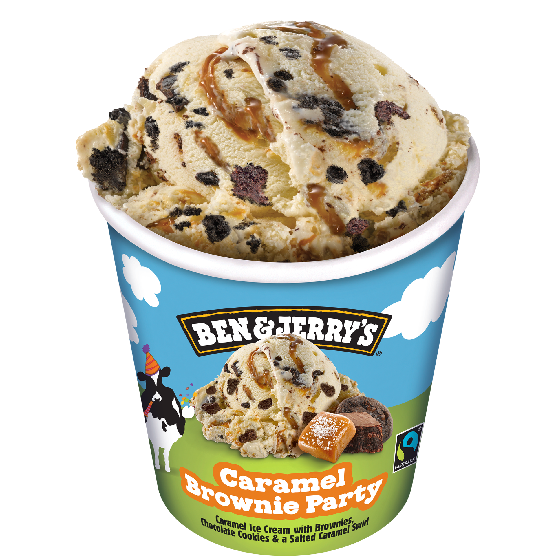 Caramel Brownie Party Original Ice Cream Dessert Ice cream