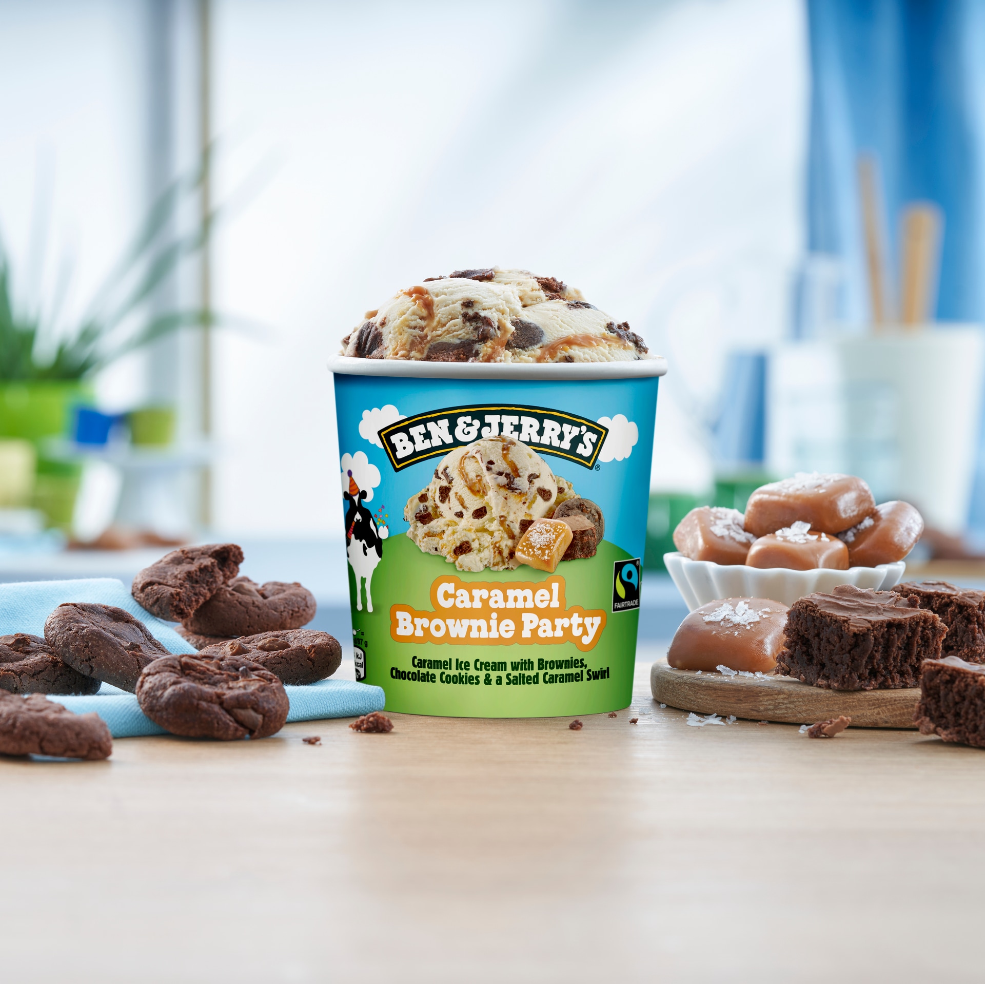 Caramel Brownie Party Original Ice Cream Dessert Ice cream