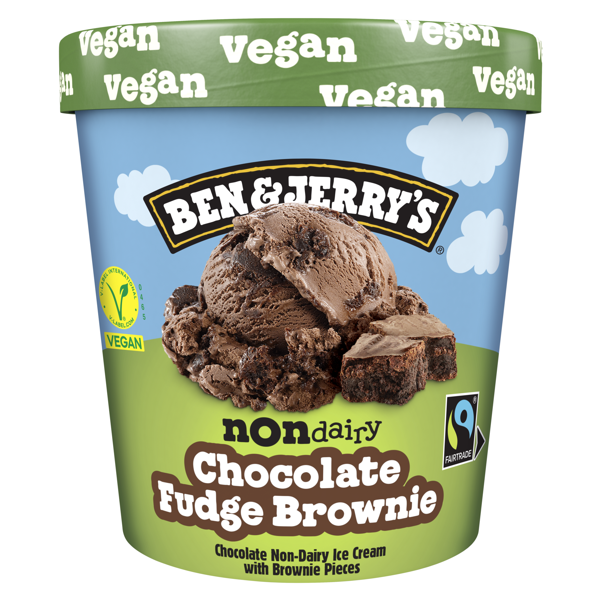 Chocolate Fudge Brownie Non-Dairy Oat Dessert Ice cream
